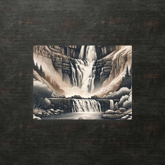 Flüstern des unberührten Wasserfalls – Leinwand