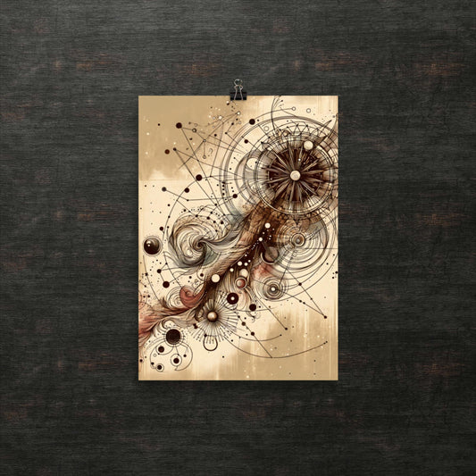 Abstrakte kosmische Spiralen-Eleganz - Poster