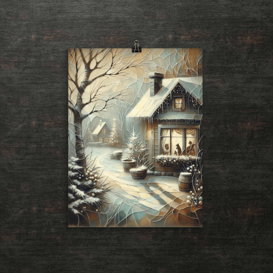 Gemütliche Hütte Winter Wonderland Escape – Poster