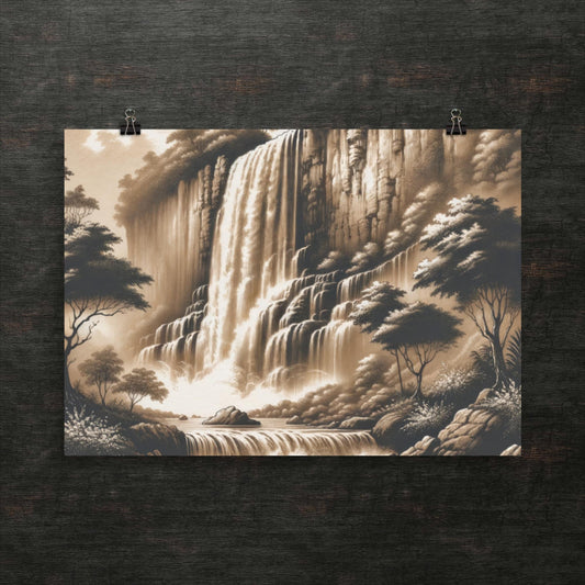 Wasserfallgeflüster: Gelassenheit im Berghain – Poster