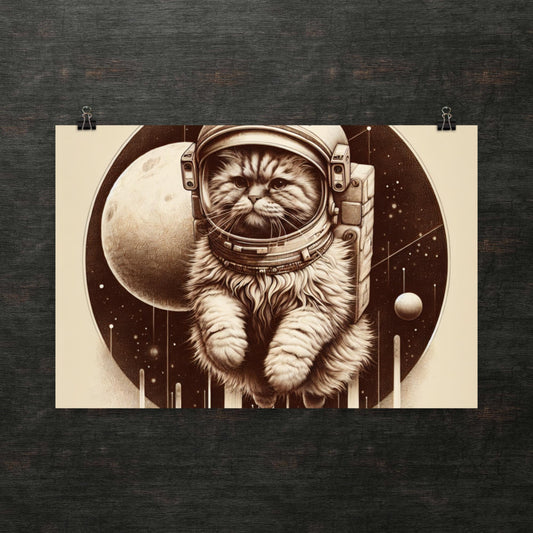 Space Whiskers: Feline Astronaut Odyssey – Poster