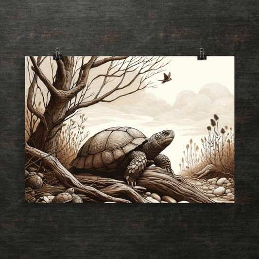 Serene Wilderness: Ein Zufluchtsort für Schildkröten – Poster