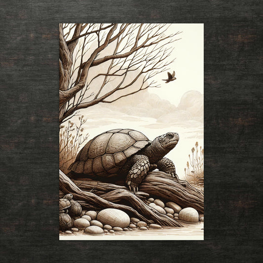 Serene Wilderness: Ein Schildkrötenparadies - Postkarte