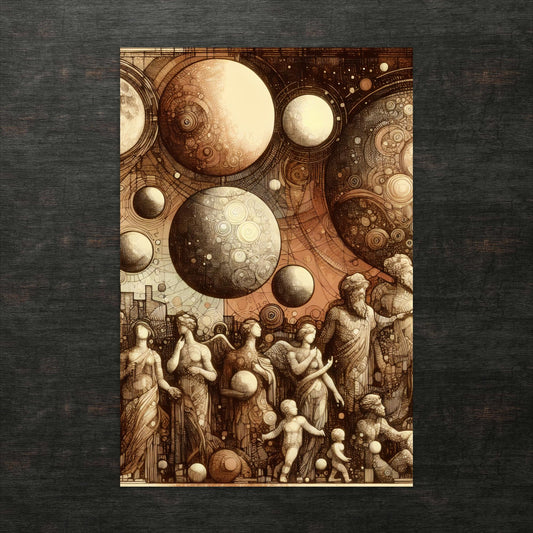 Wenn Mythen den Kosmos umarmen - Postkarte