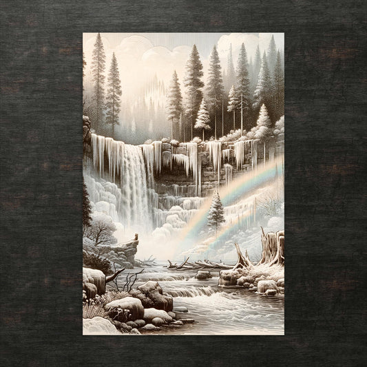 Mystic Forest Waterfall Haven - Postkarte